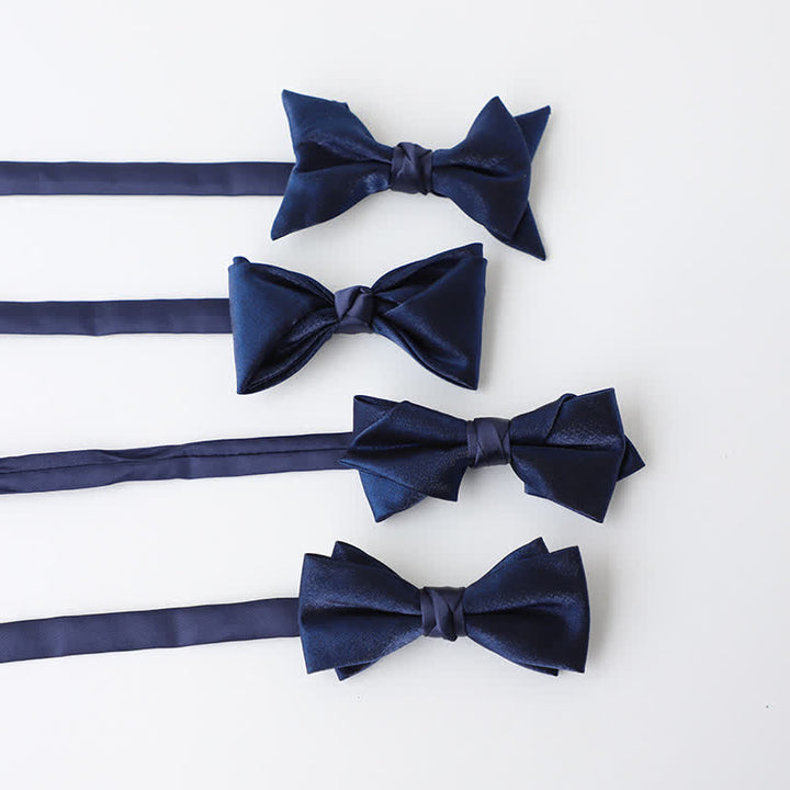 Papillon da uomo blu navy tinta unita