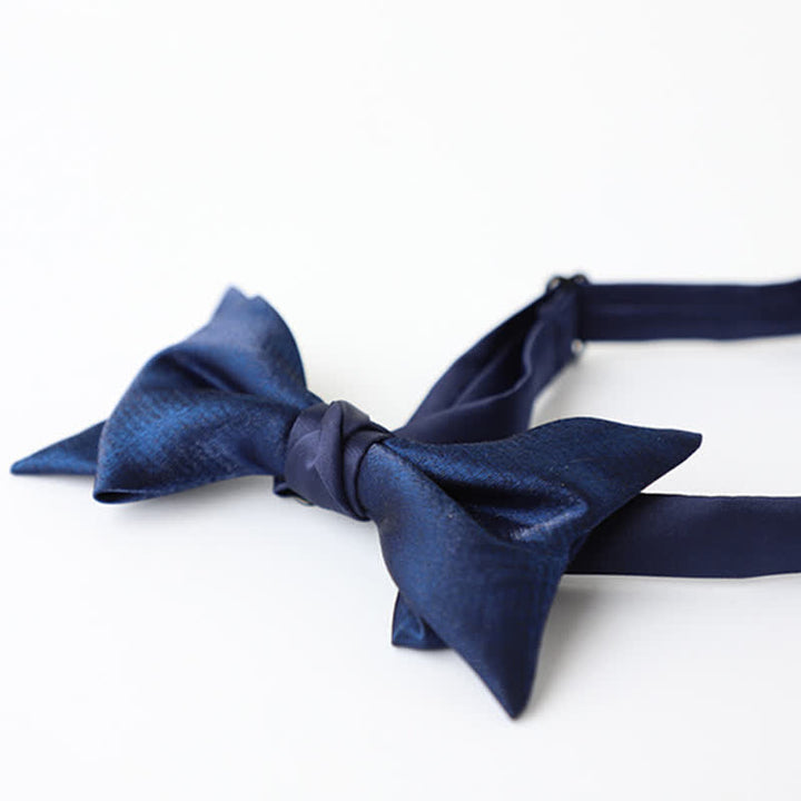Papillon da uomo blu navy tinta unita