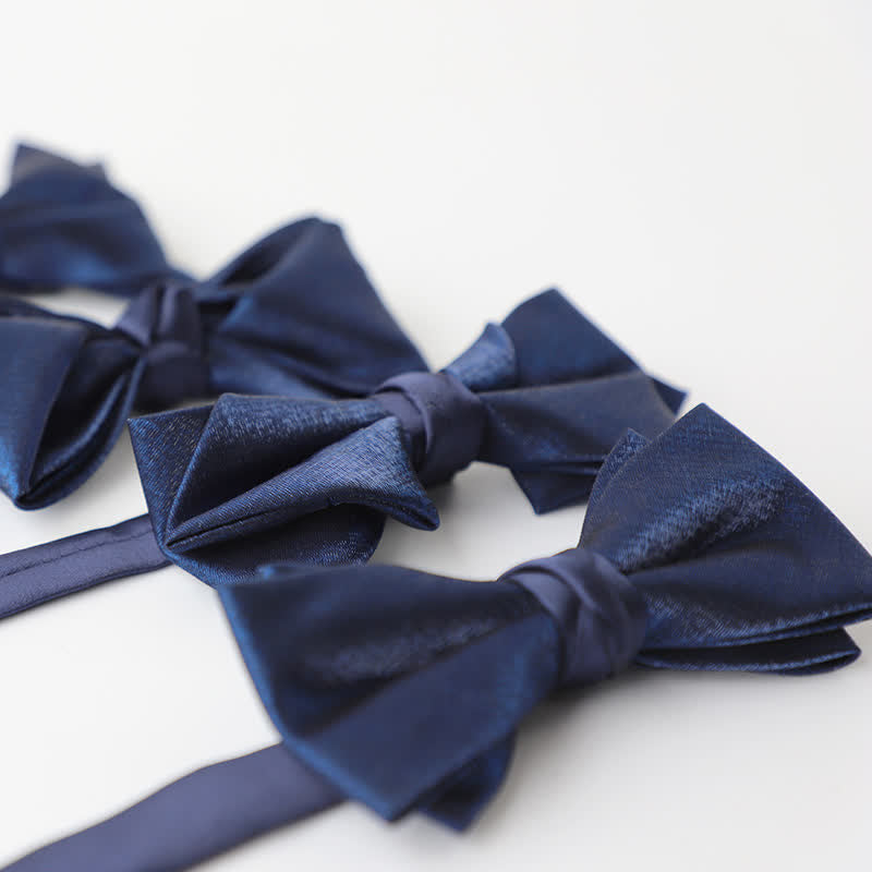 Papillon da uomo blu navy tinta unita