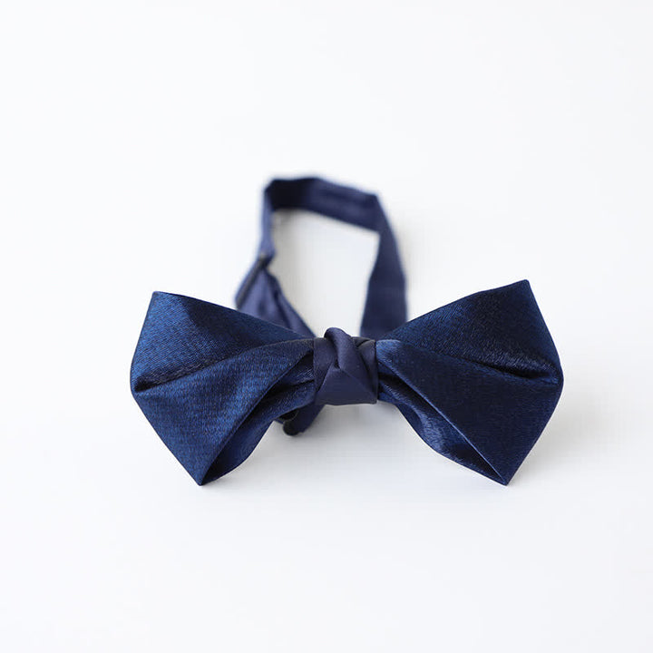 Papillon da uomo blu navy tinta unita