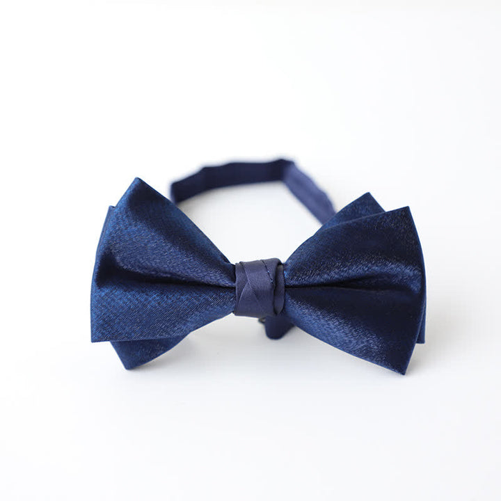 Papillon da uomo blu navy tinta unita