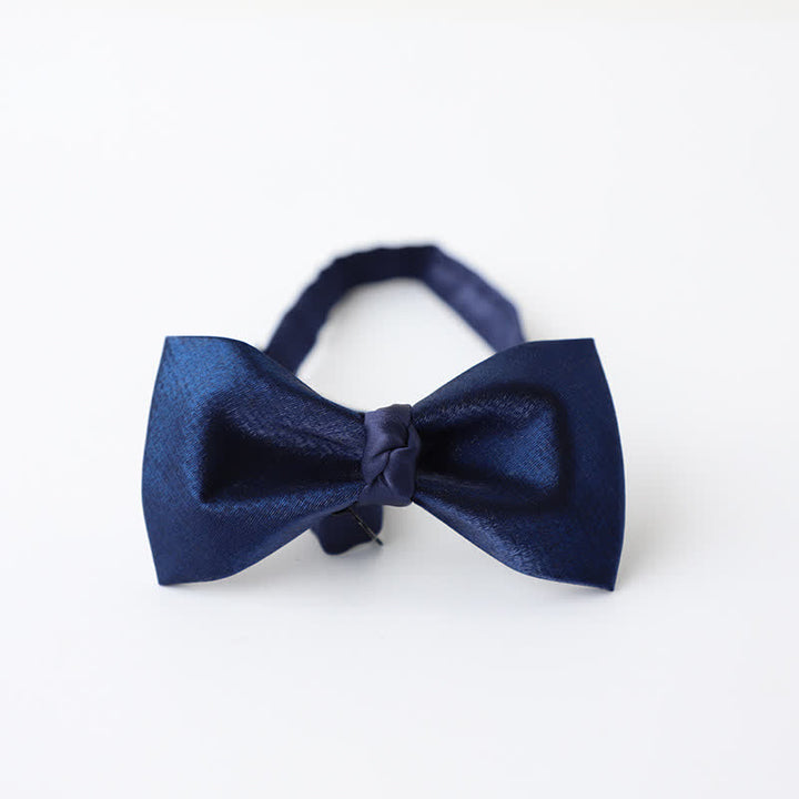 Papillon da uomo blu navy tinta unita