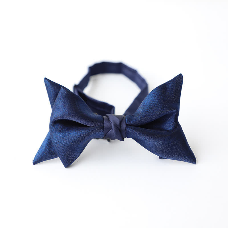 Papillon da uomo blu navy tinta unita