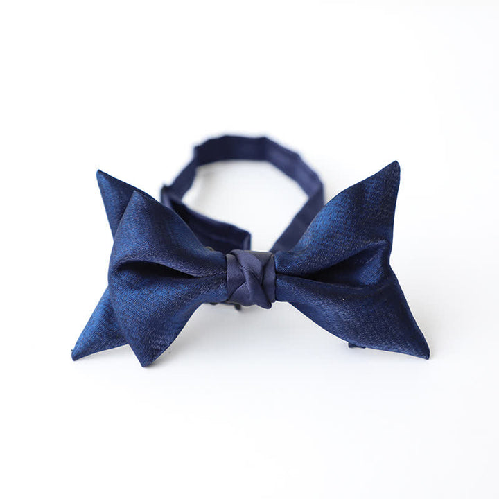 Papillon da uomo blu navy tinta unita