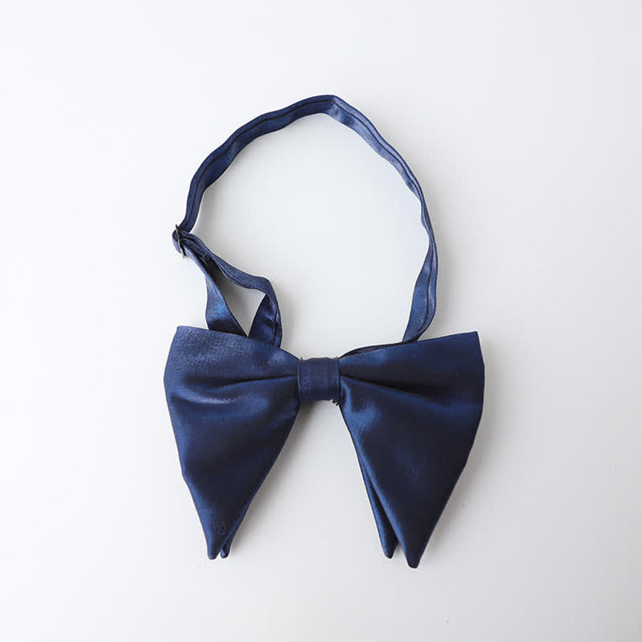 Papillon da uomo blu navy tinta unita