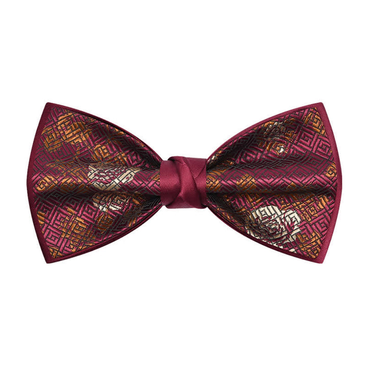 Papillon da uomo con motivo a quadri "Charming Blossom"