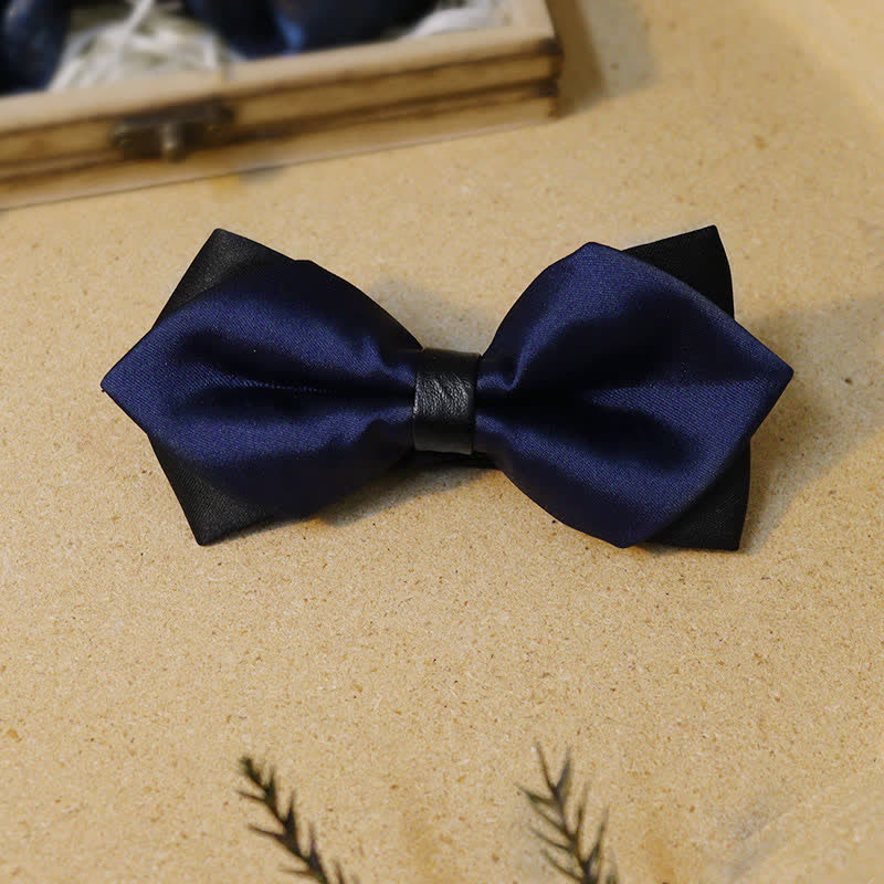Set di papillon blu navy con strass Royal Gentlemanlike