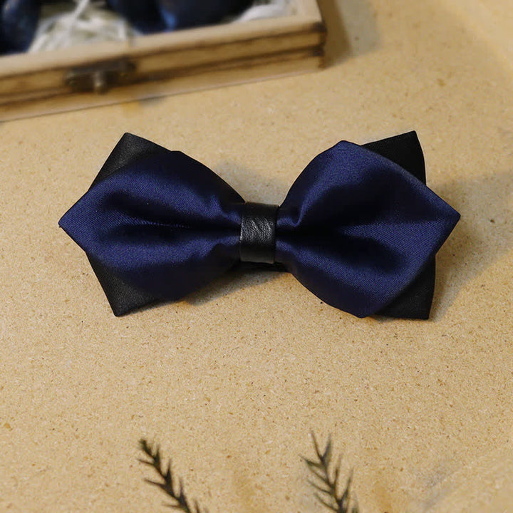 Set di papillon blu navy con strass Royal Gentlemanlike