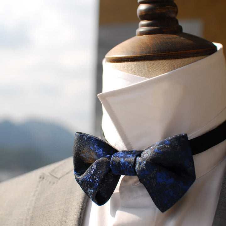 Set di papillon blu navy con strass Royal Gentlemanlike