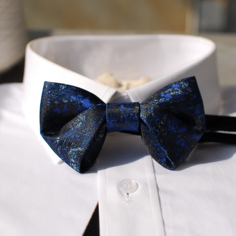 Set di papillon blu navy con strass Royal Gentlemanlike