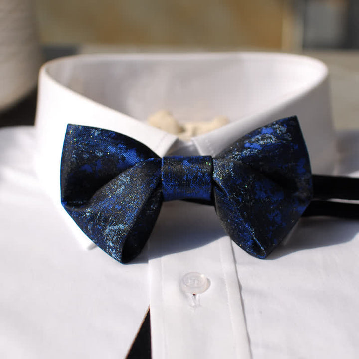Set di papillon blu navy con strass Royal Gentlemanlike