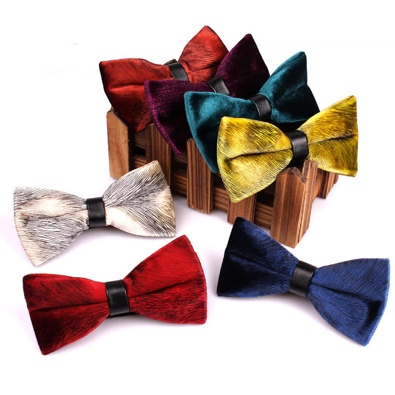 Papillon da uomo elegante e lussuoso in velluto per banchetto