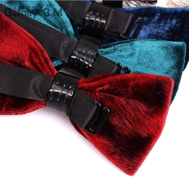 Papillon da uomo elegante e lussuoso in velluto per banchetto