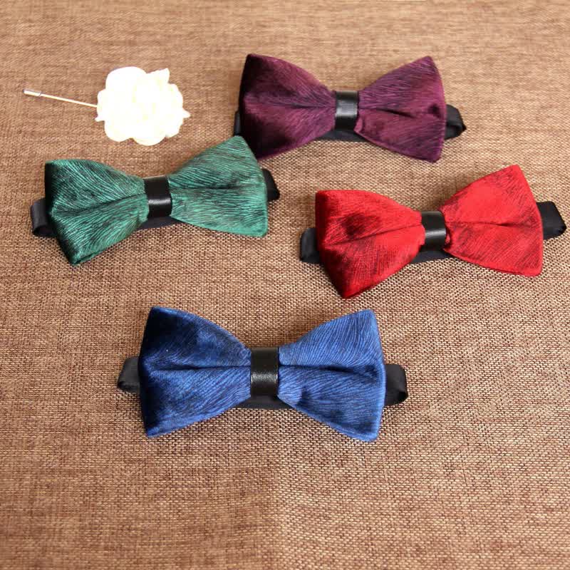 Papillon da uomo elegante e lussuoso in velluto per banchetto