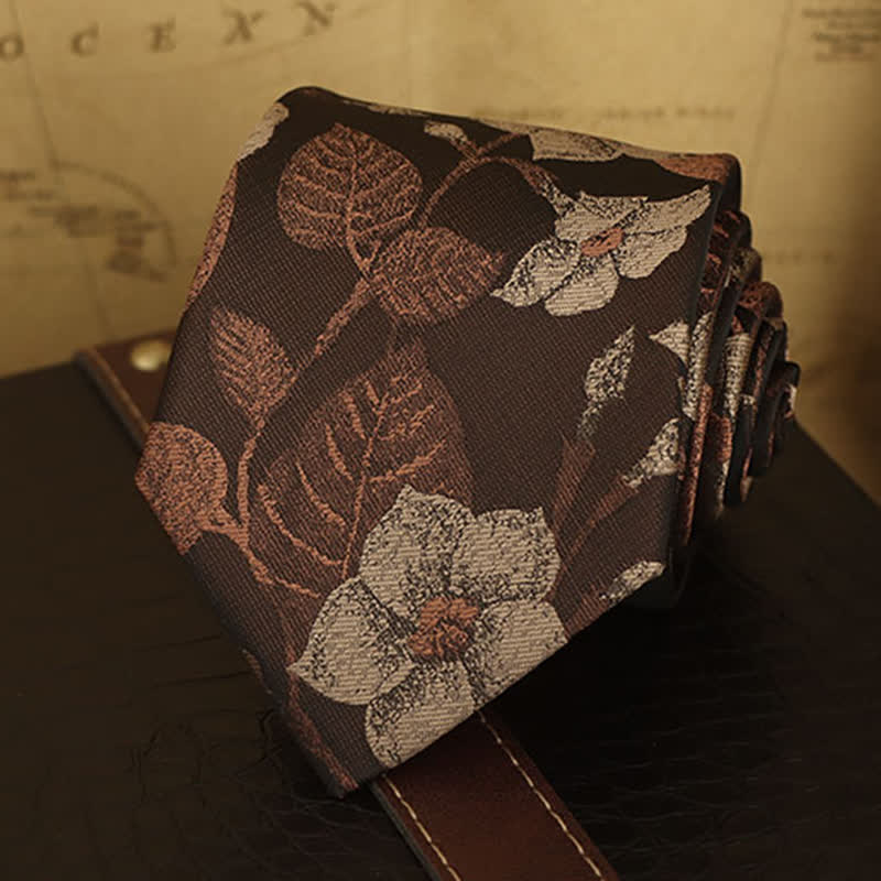 Camicia formale con stampa floreale da uomo e cravatta