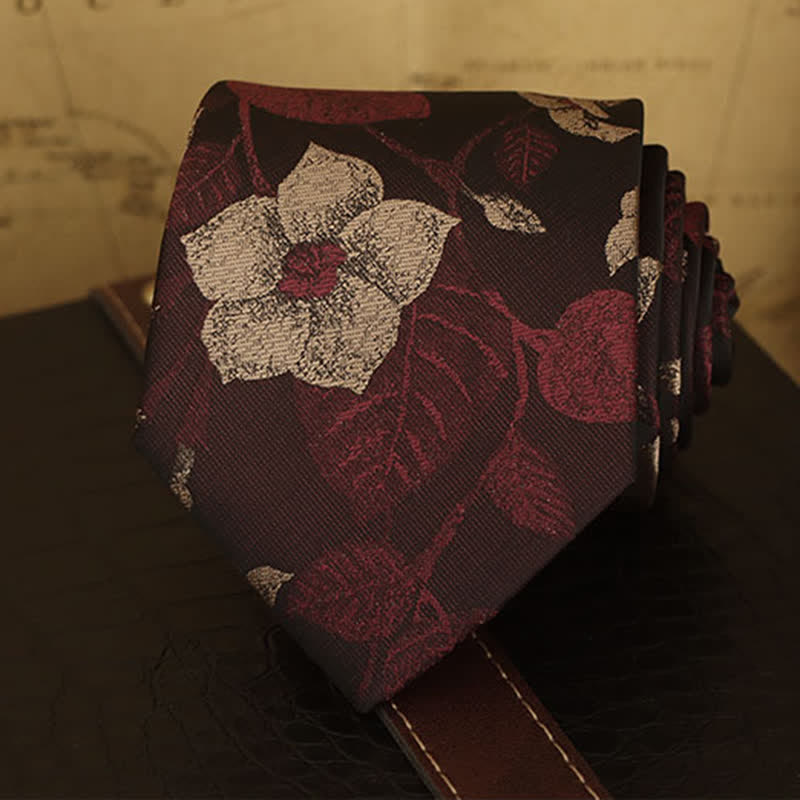 Camicia formale con stampa floreale da uomo e cravatta