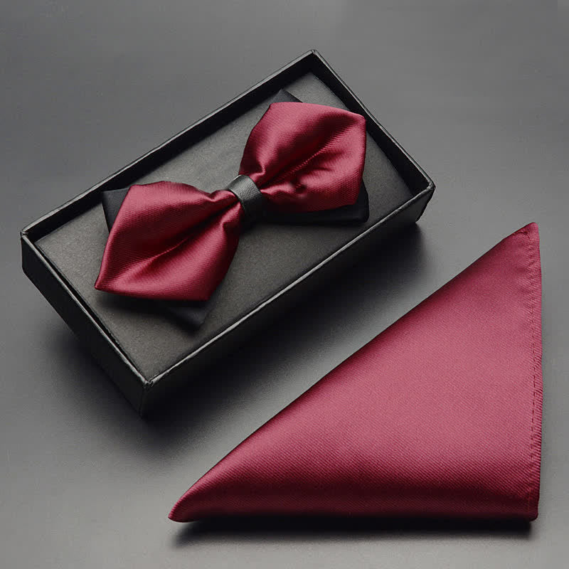 Set di 3 papillon classici a doppio strato da uomo