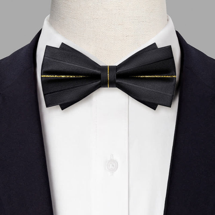 Papillon a doppio strato con motivo Golden Thread Decor da uomo