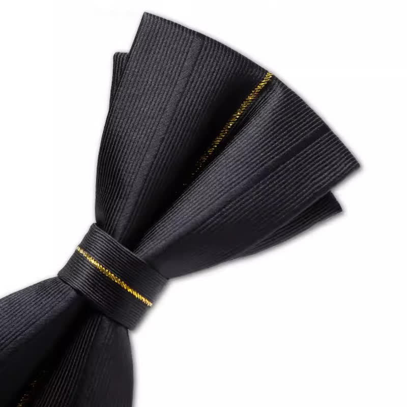Papillon a doppio strato con motivo Golden Thread Decor da uomo