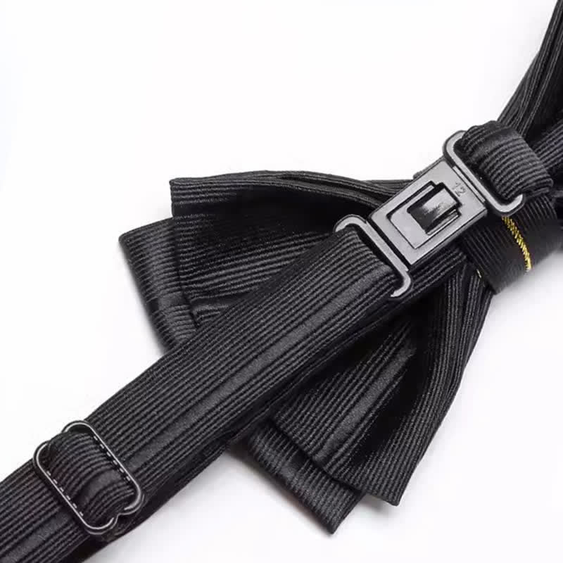 Papillon a doppio strato con motivo Golden Thread Decor da uomo