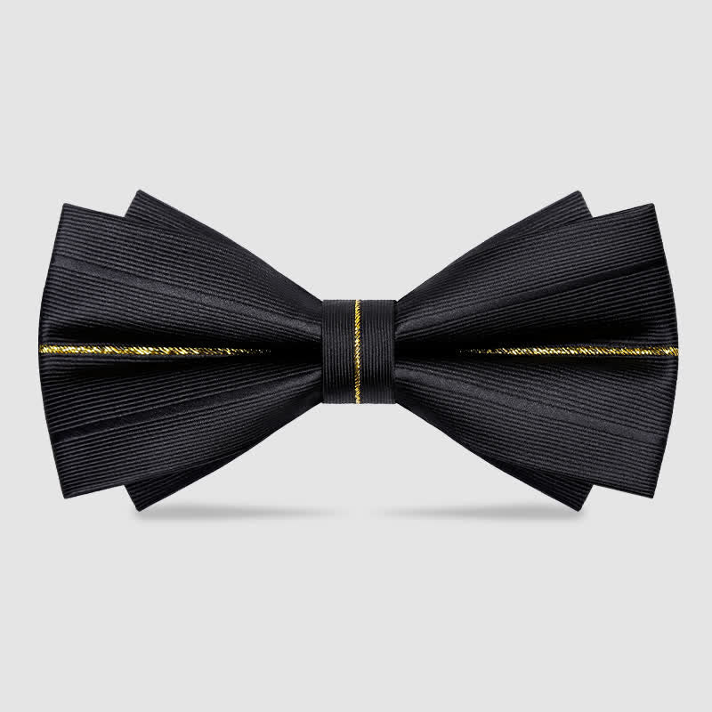 Papillon a doppio strato con motivo Golden Thread Decor da uomo