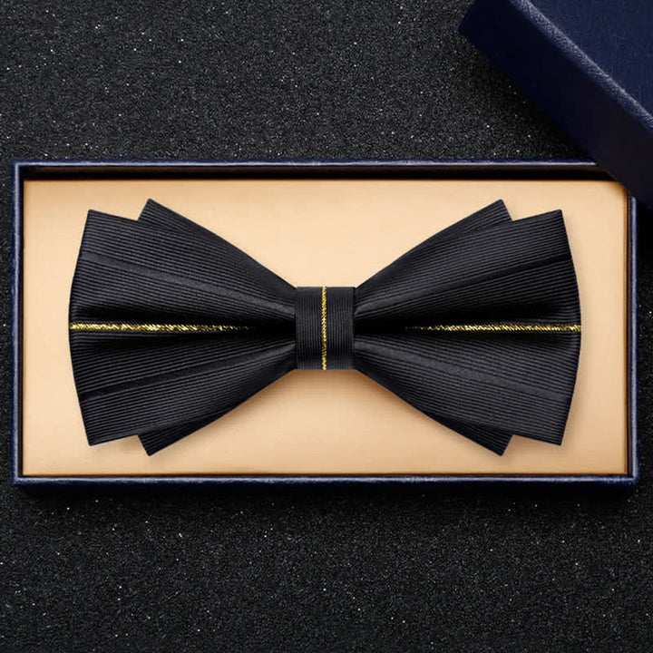 Papillon a doppio strato con motivo Golden Thread Decor da uomo