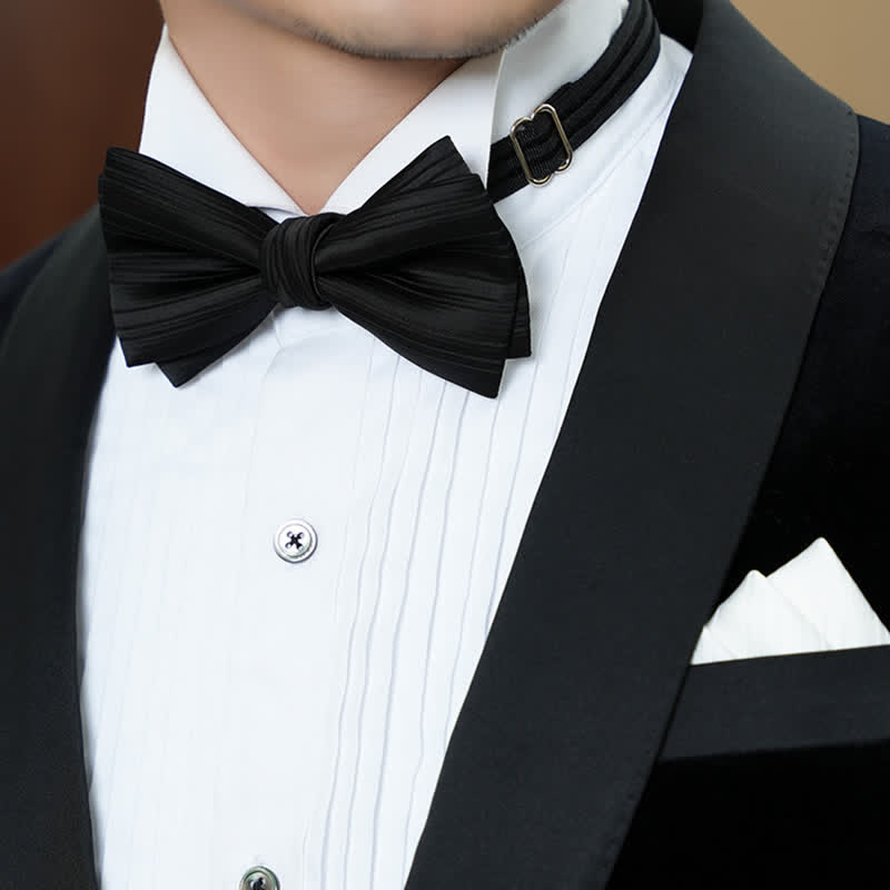 Papillon formale da uomo in twill tinta unita per matrimonio