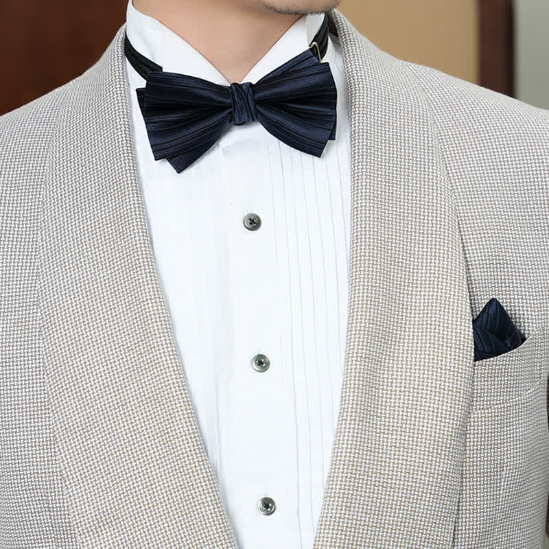 Papillon formale da uomo in twill tinta unita per matrimonio