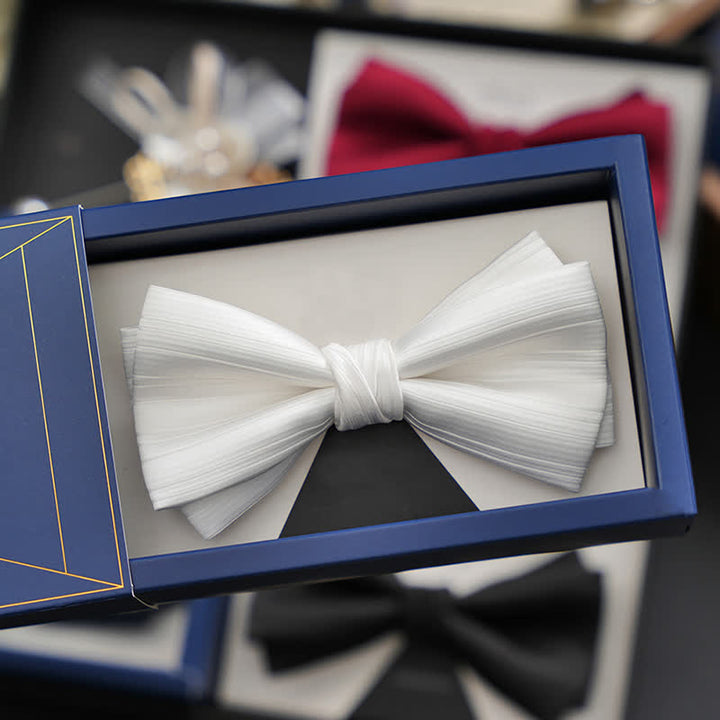Papillon formale da uomo in twill tinta unita per matrimonio