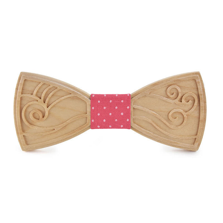 Papillon in legno con incisione musicale da uomo