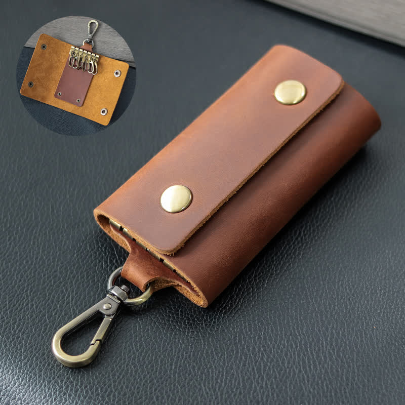 Portachiavi versatile in pelle per auto con cintura
