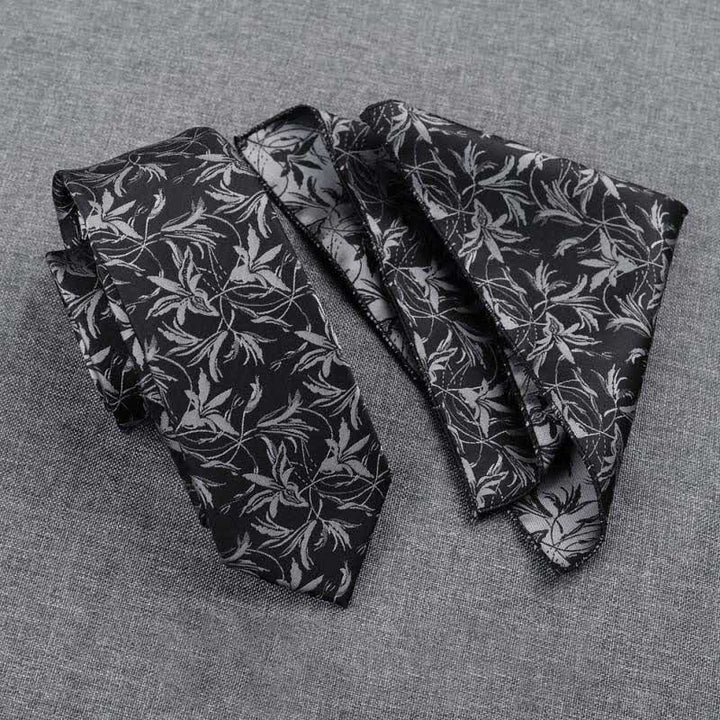 5 pezzi papillon da uomo con motivo a orchidee, confezione regalo