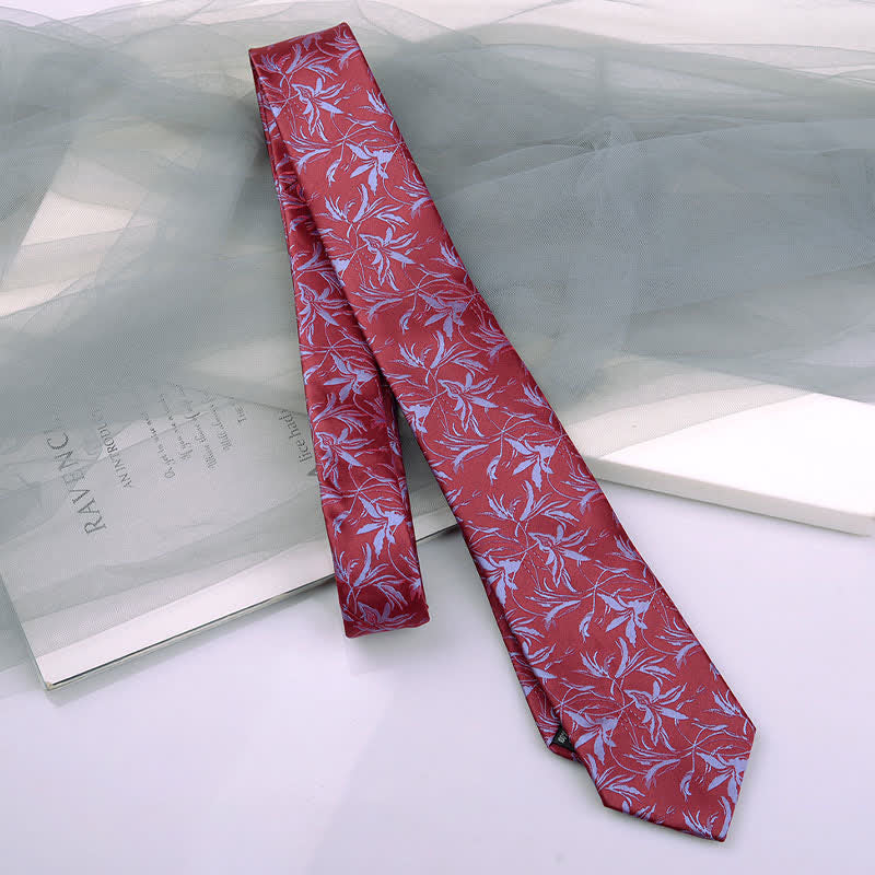 5 pezzi papillon da uomo con motivo a orchidee, confezione regalo