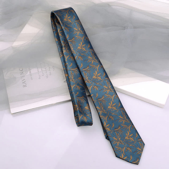 5 pezzi papillon da uomo con motivo a orchidee, confezione regalo