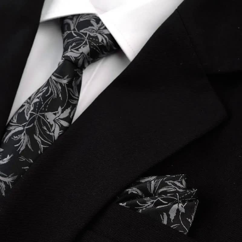 5 pezzi papillon da uomo con motivo a orchidee, confezione regalo