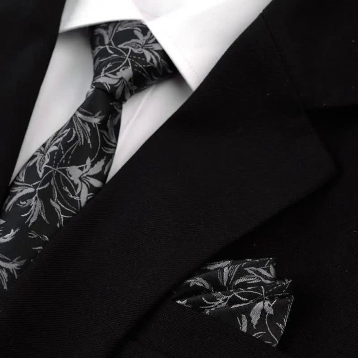 5 pezzi papillon da uomo con motivo a orchidee, confezione regalo