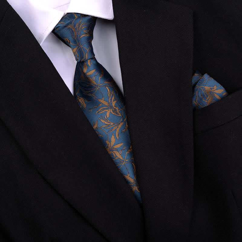 5 pezzi papillon da uomo con motivo a orchidee, confezione regalo