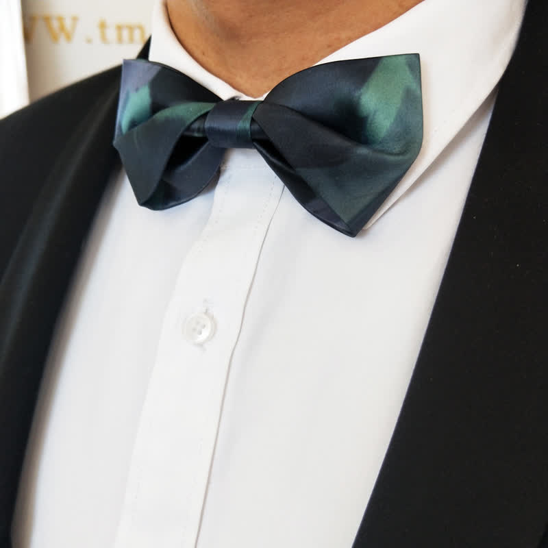 Papillon da uomo elegante verde notte scuro