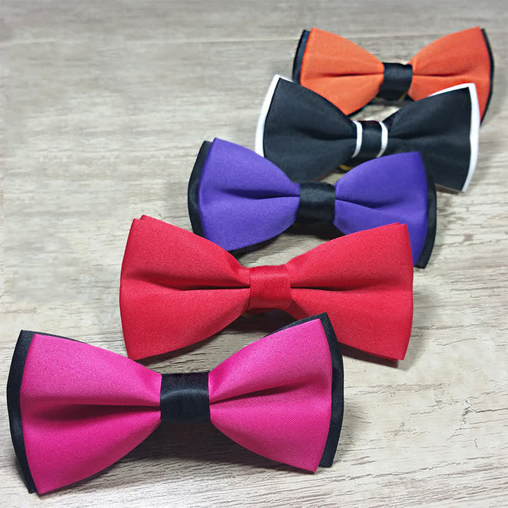 Papillon classico bicolore a doppio strato per bambini