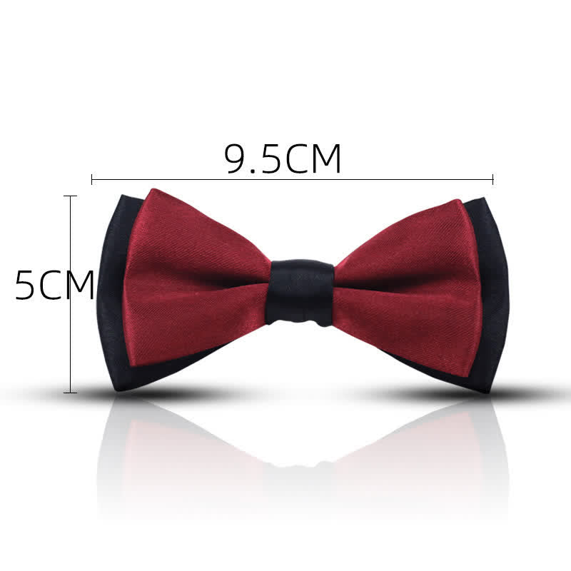 Papillon classico bicolore a doppio strato per bambini