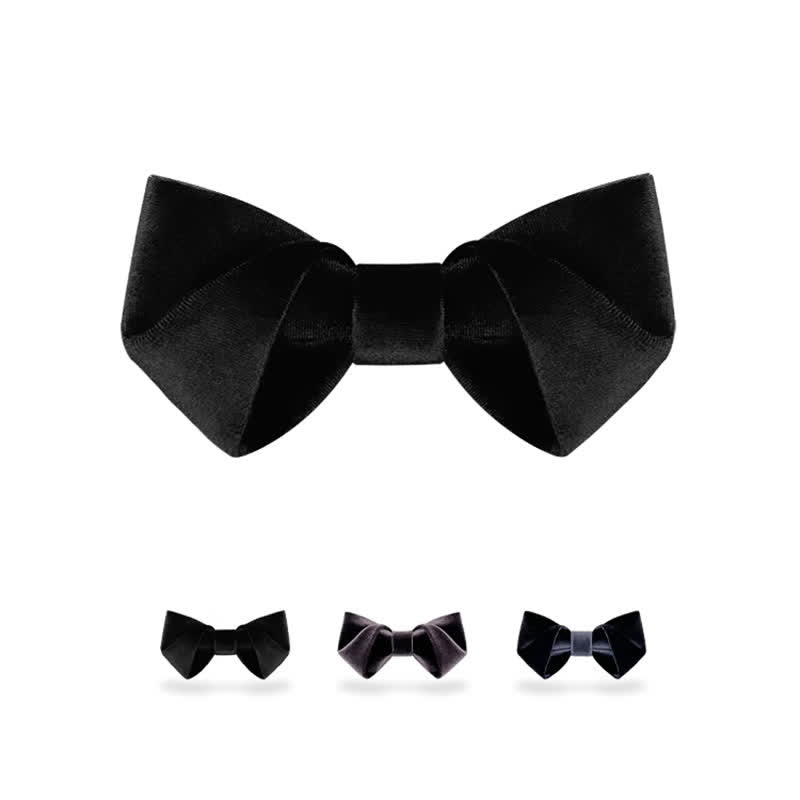 Papillon in velluto tinta unita della serie Black Night da uomo
