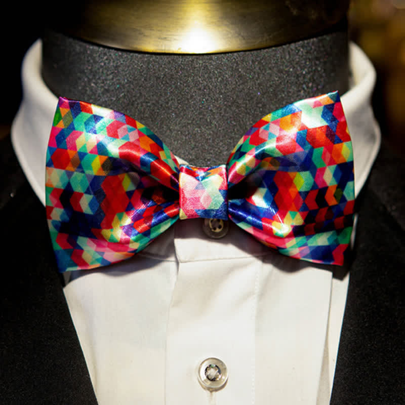 Papillon con stampa colorata Kaleidoscope Dazzle da uomo
