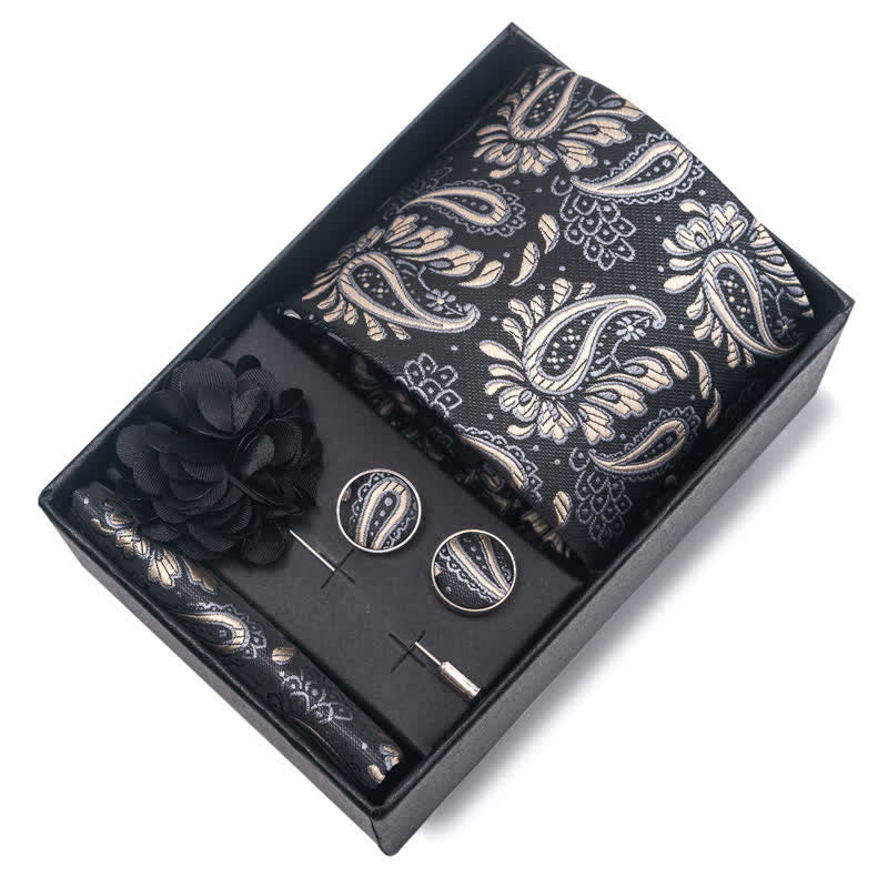 Set di 4 cravatte da uomo della serie Modern Silver Grey