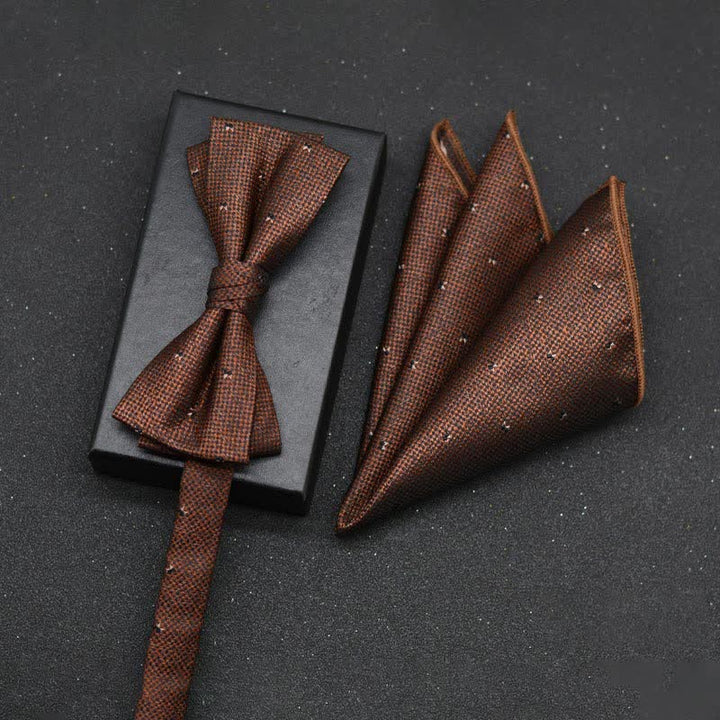Set di 2 fazzoletti con papillon e motivo floreale elegante da uomo