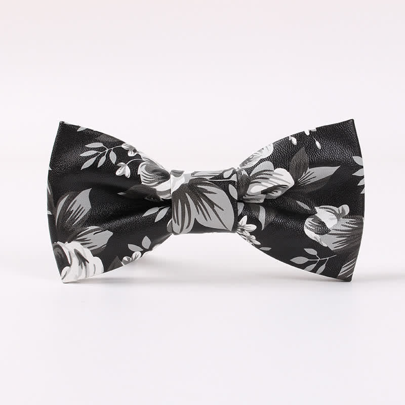 Papillon in pelle floreale elegante da uomo