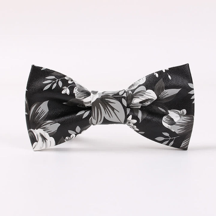 Papillon in pelle floreale elegante da uomo