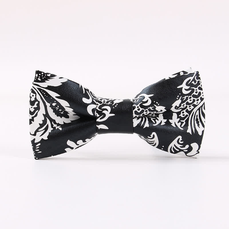 Papillon in pelle floreale elegante da uomo