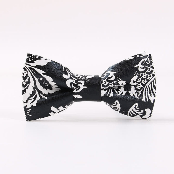 Papillon in pelle floreale elegante da uomo
