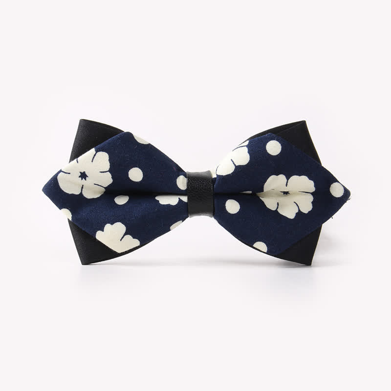 Papillon da uomo in cotone a punta con doppio strato floreale - Stile n. 7 - image 11