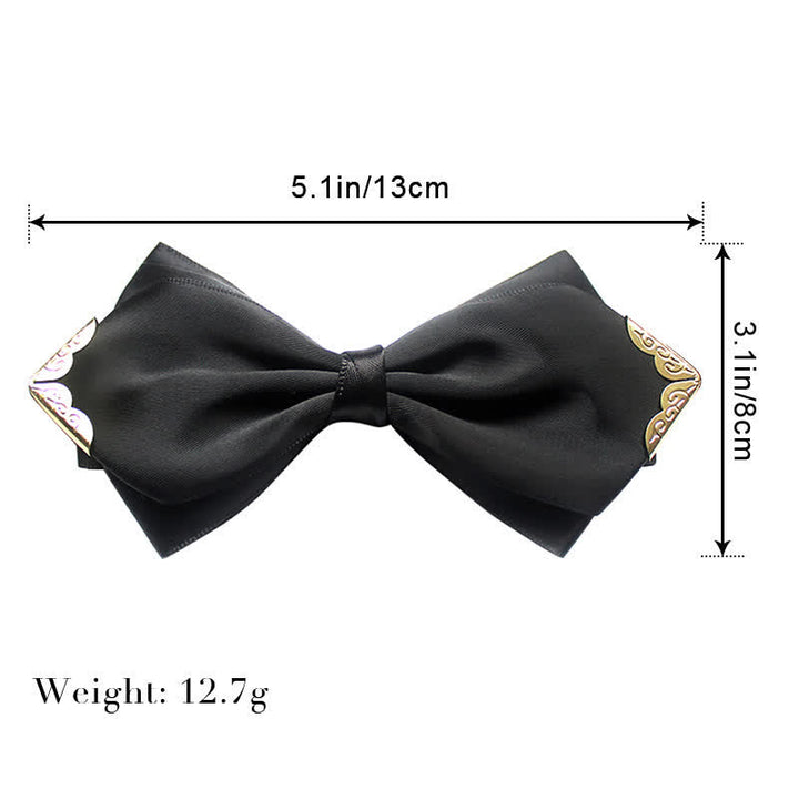 Papillon classico da uomo con punta dorata tinta unita